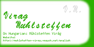 virag muhlsteffen business card